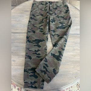 KUT FROM THE KLOTH Reese Ankle Straight Leg Camo Ankle Zip Pants Size 14 36x28
